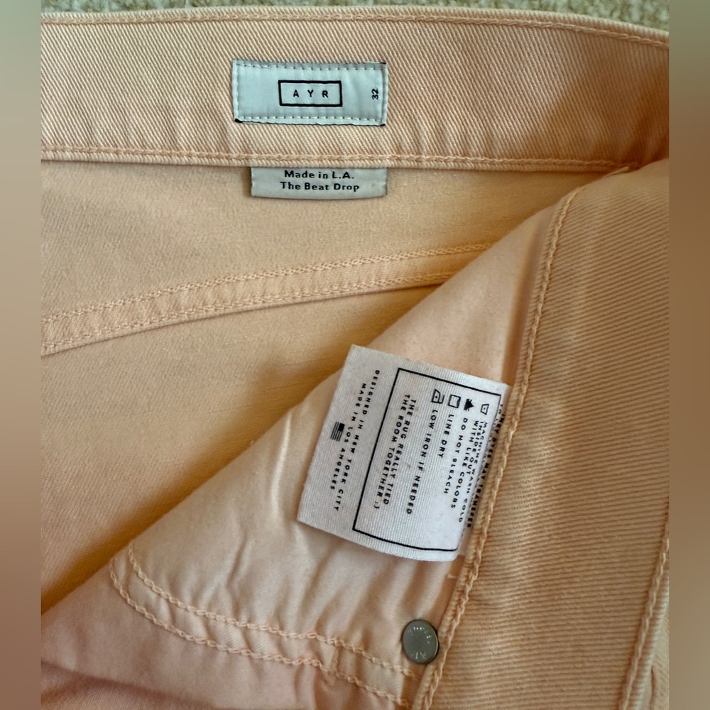 AYR All Year Round Peach The Beat Drop Straight Leg Jeans Size 32 *EUC* - Picture 6 of 10